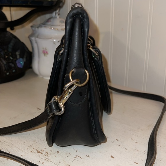 Michael Green Vintage glove tanned leather satchel black leather - Picture 2 of 6